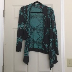 Teal and gray sweater